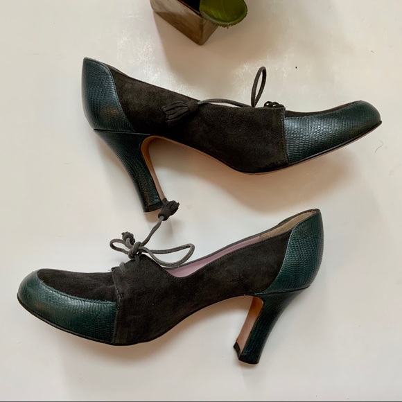 Lulu Guinness Shoes - LULU GUINNESS Leather High Heel Loafer Tassels